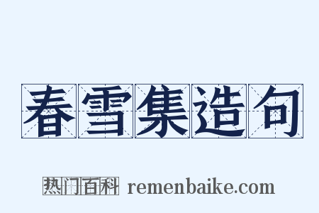 春雪集造句是什么意思的图片